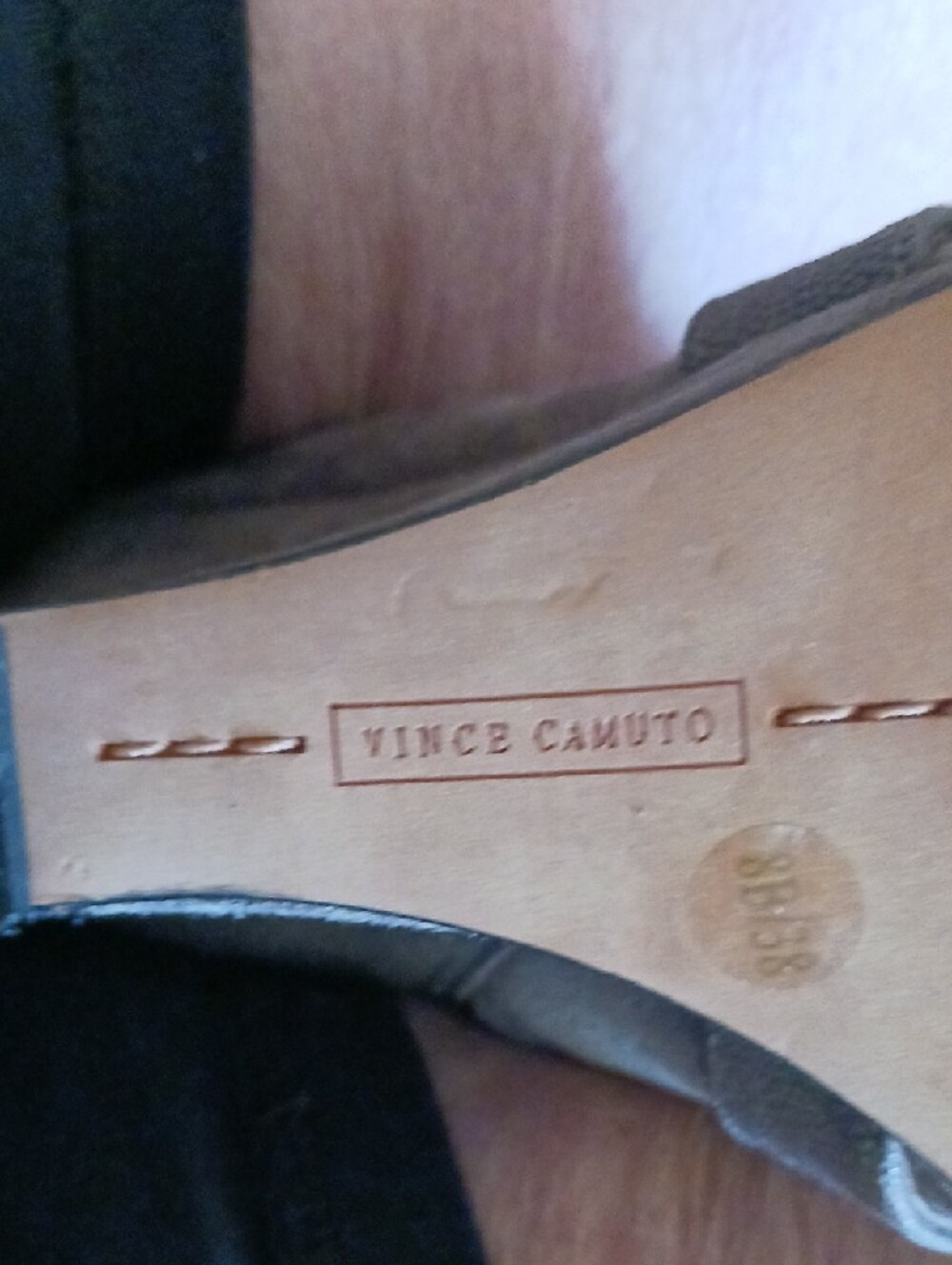 Vince Camuto Gray Suede Crisscross Wedge Booties - Picture 6 of 11